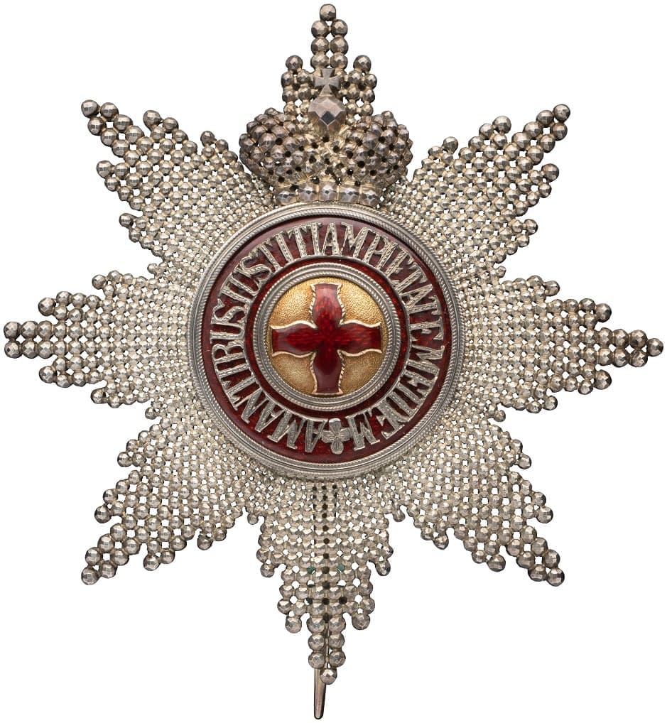 Privately Commissioned Order of Saint Anna Dimond-cut Breast Star with Crown.jpg