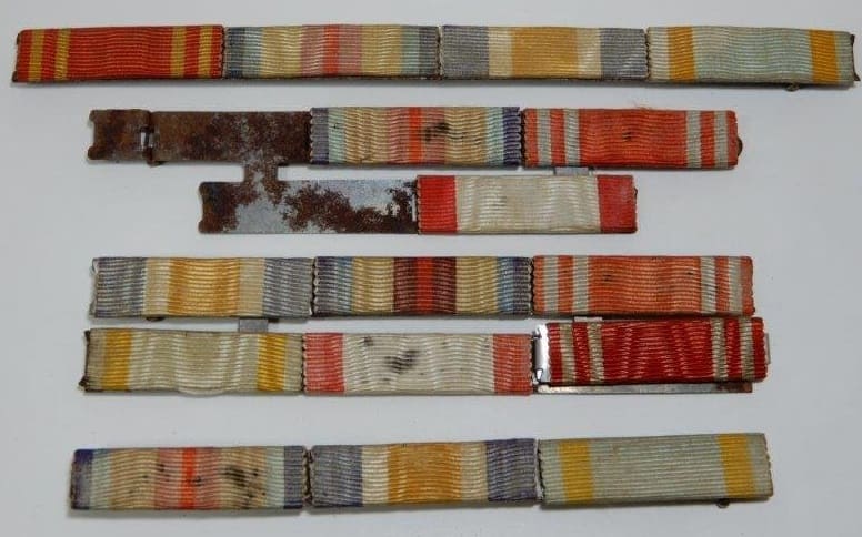 Ribbon bars that belonged to the veteran of the battle of Khalkhin Gol.jpg