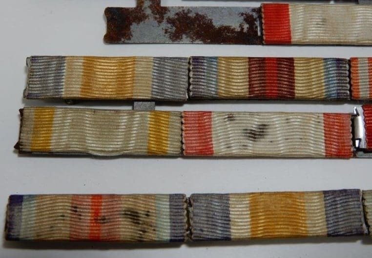 Ribbon bars that belonged  to the veteran of the battle of Khalkhin Gol.jpg