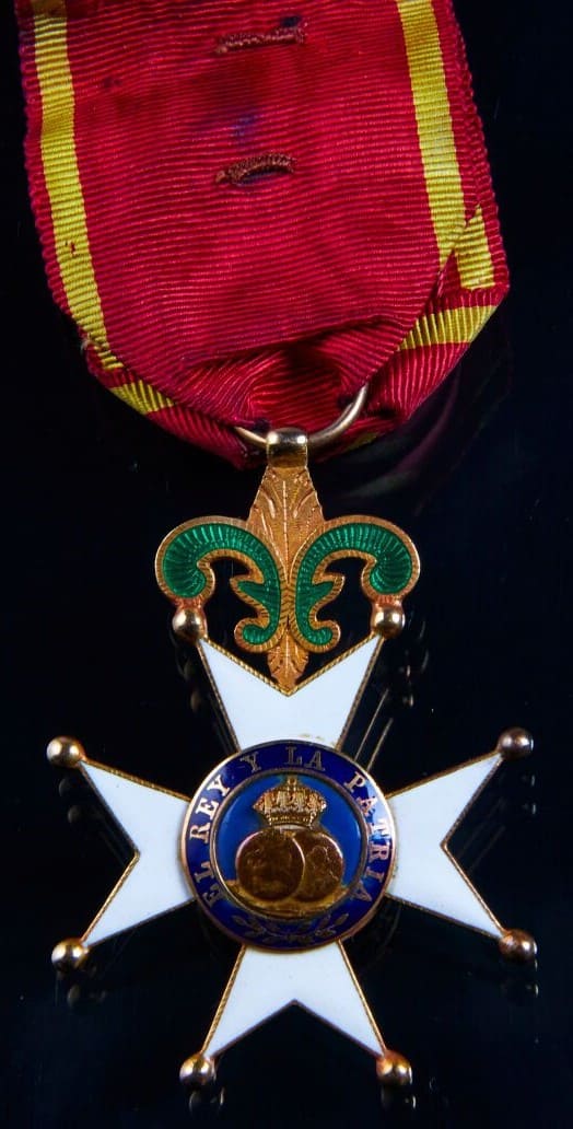 1st class Royal and Military Order of Saint Ferdinand awarded in 1861