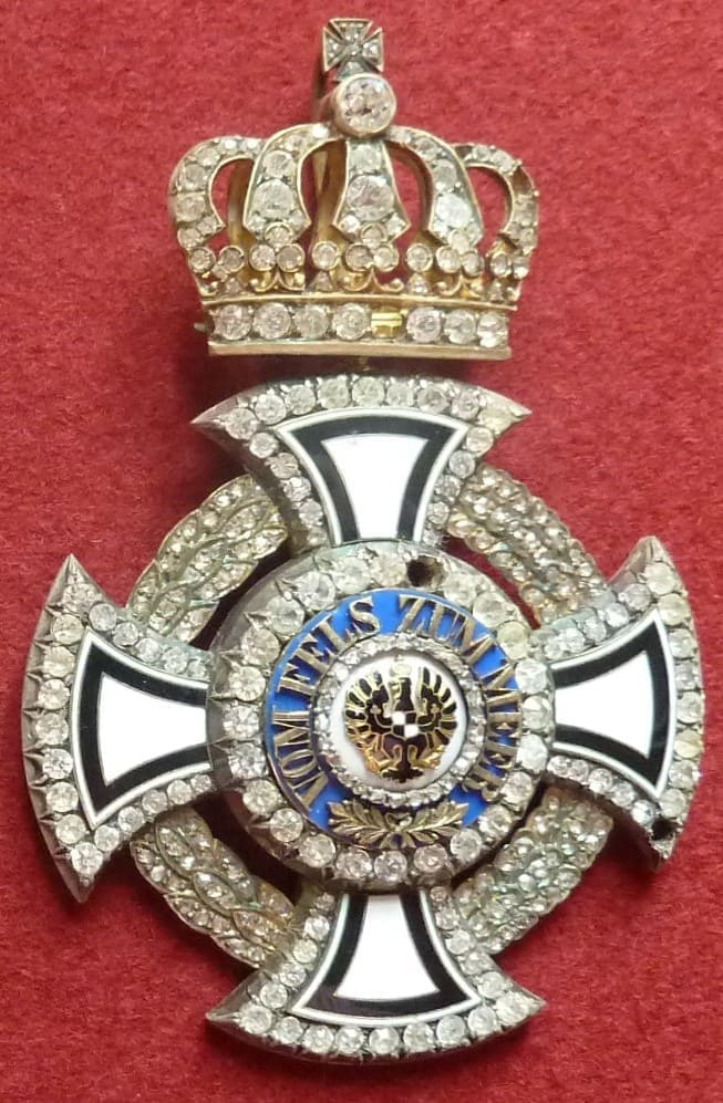 Royal House Order of Hohenzollern Grand Commander's Cross with Diamonds of Otto von Bismarck.jpg