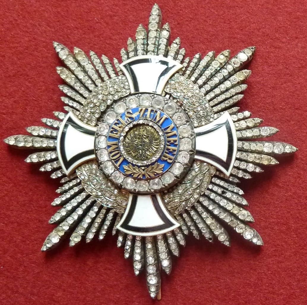 Royal House Order of Hohenzollern  Grand Commander's Cross with Diamonds of Otto von Bismarck.jpg