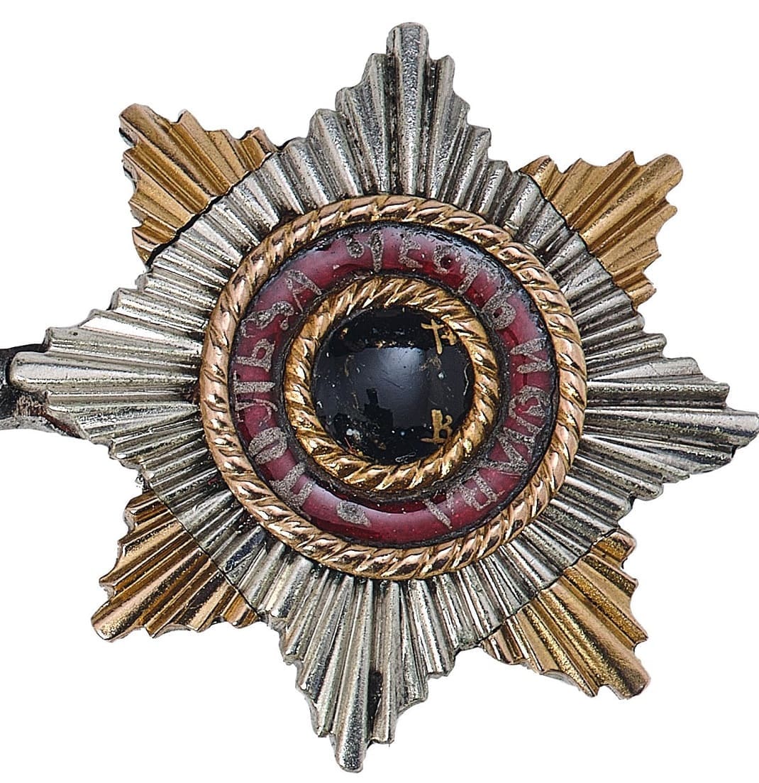 Russian Imperial  Orders Miniature Breast Stars mounted as Brooch.jpg