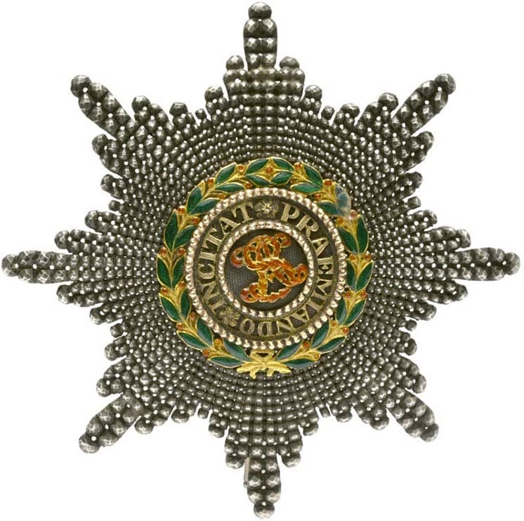 Saint Stanislaus order diamond-cut breast star made by Hossauer.jpg