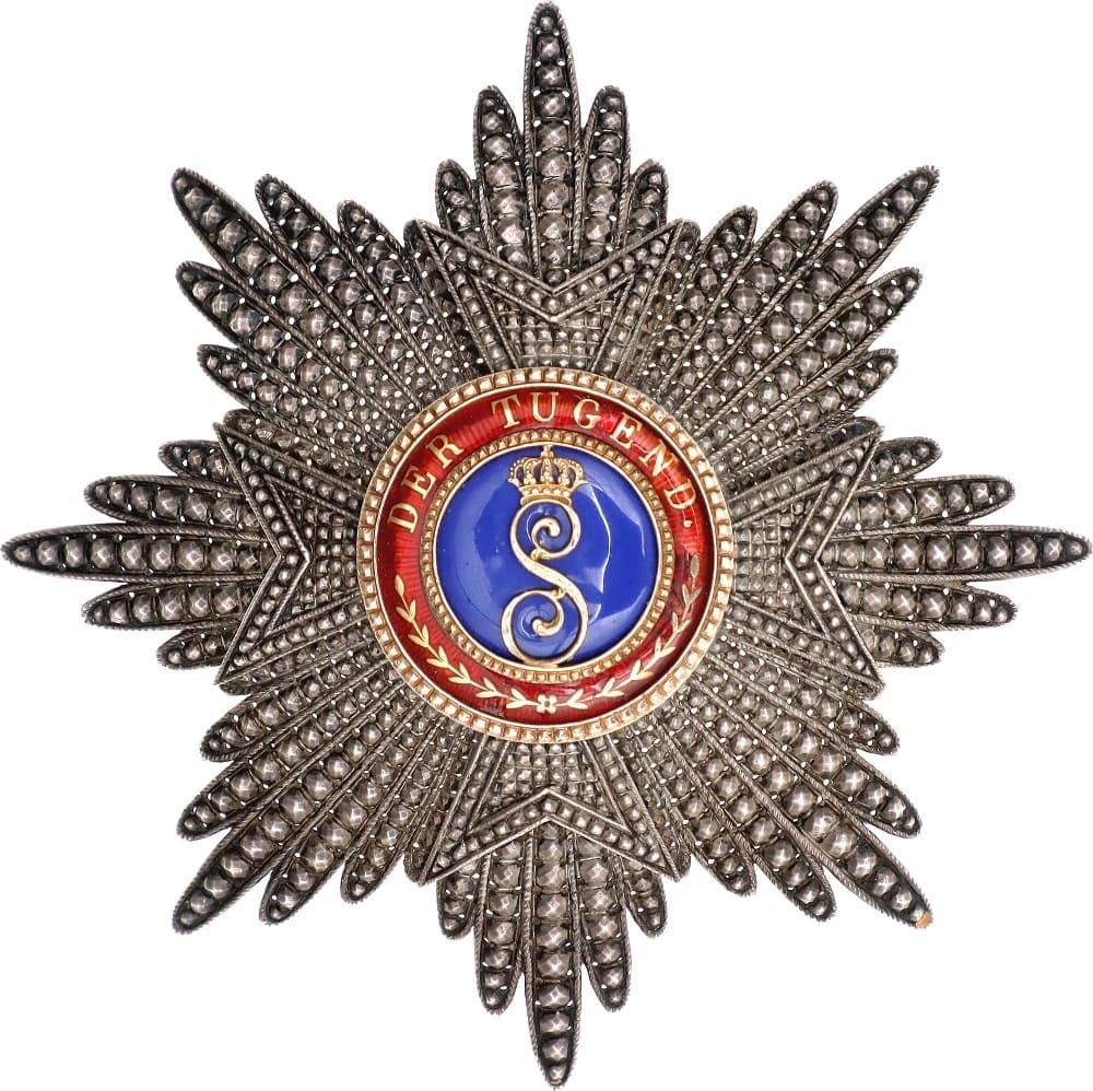 Salm-Kyrburg Stanislaus Order Breast Star made by Lemaitre, Paris.jpg