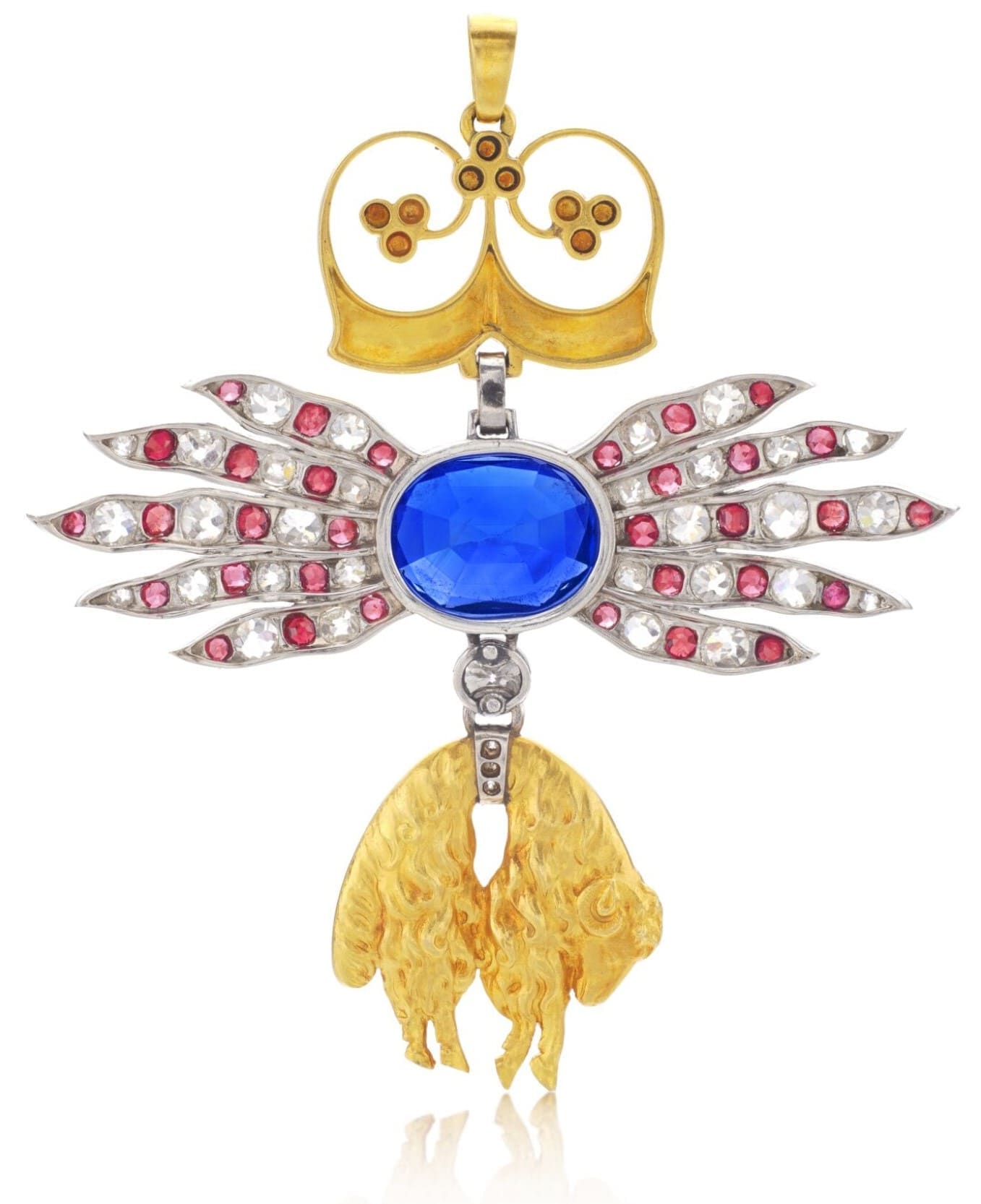 Sapphire, ruby and diamond neck badge of the Order of the Golden Fleece.jpeg