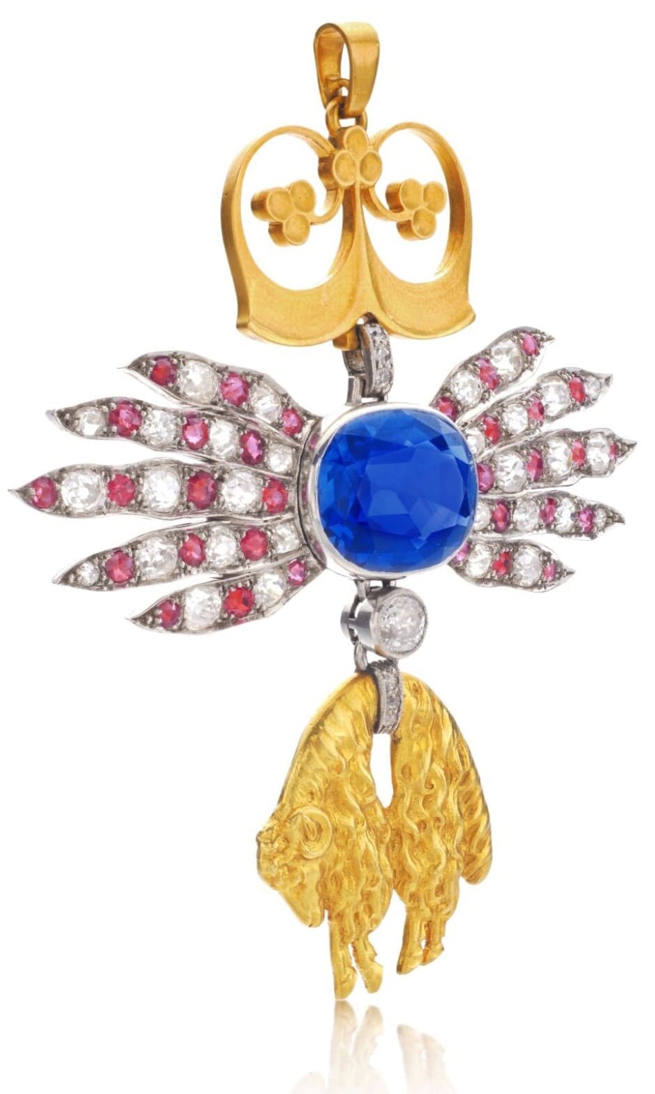 Sapphire, ruby and diamond neck badge of the Order  of the Golden Fleece.jpeg