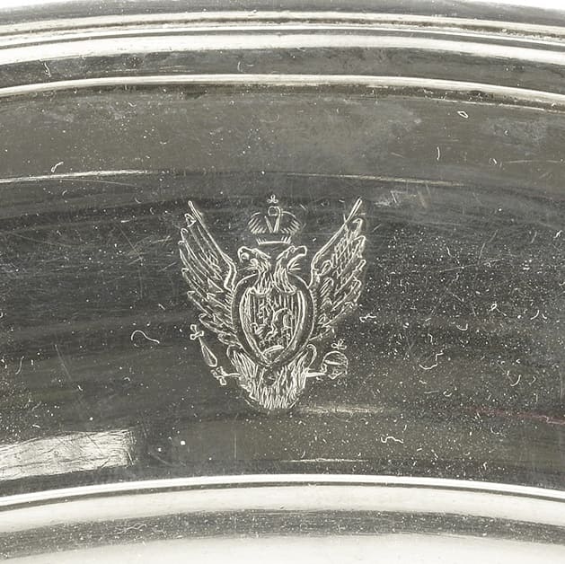 Silver platte r from the dowry service of Grand Duchess Olga Nikolaevna Romanova.jpg