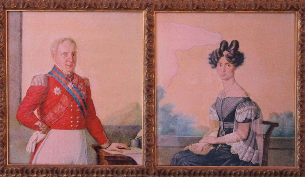 Sir Frederick Adam and his wife, Nina Palatianos c.1820s, Corfu.jpg