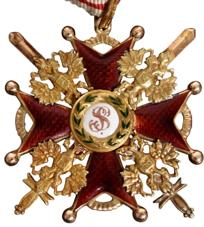 St. Stanislaus-Orden, Kreuz 3. Klasse mit Schwertern ДО.jpeg