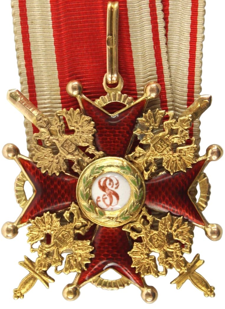St. Stanislaus-Orden, Kreuz 3. Klasse mit Schwertern.jpg