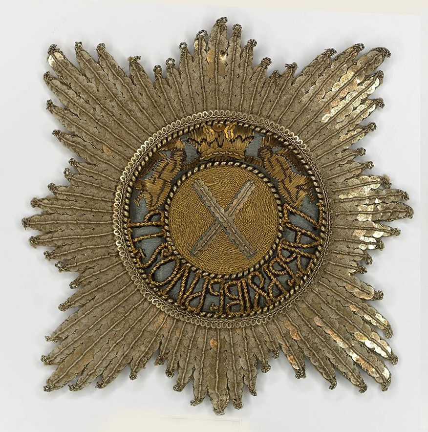 Stanisław II August Poniatowski’s Embroidered Breast Star of St. Andrew.jpg