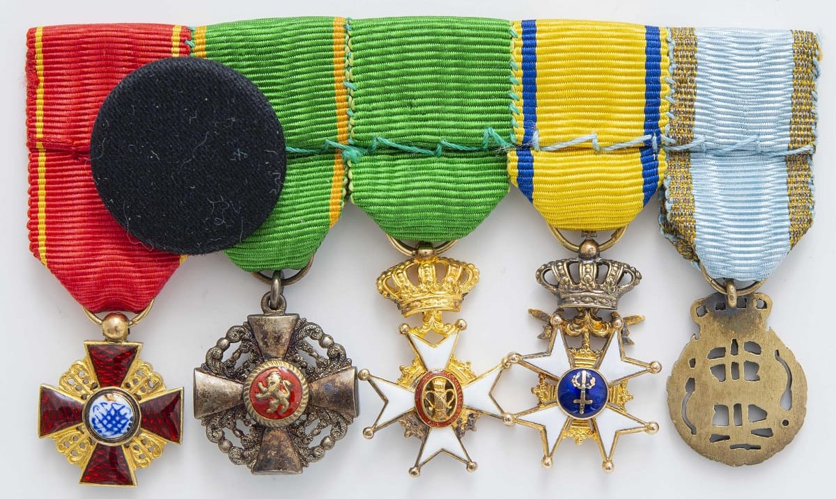 Swedish group of miniatures with Saint Anna  order.jpg