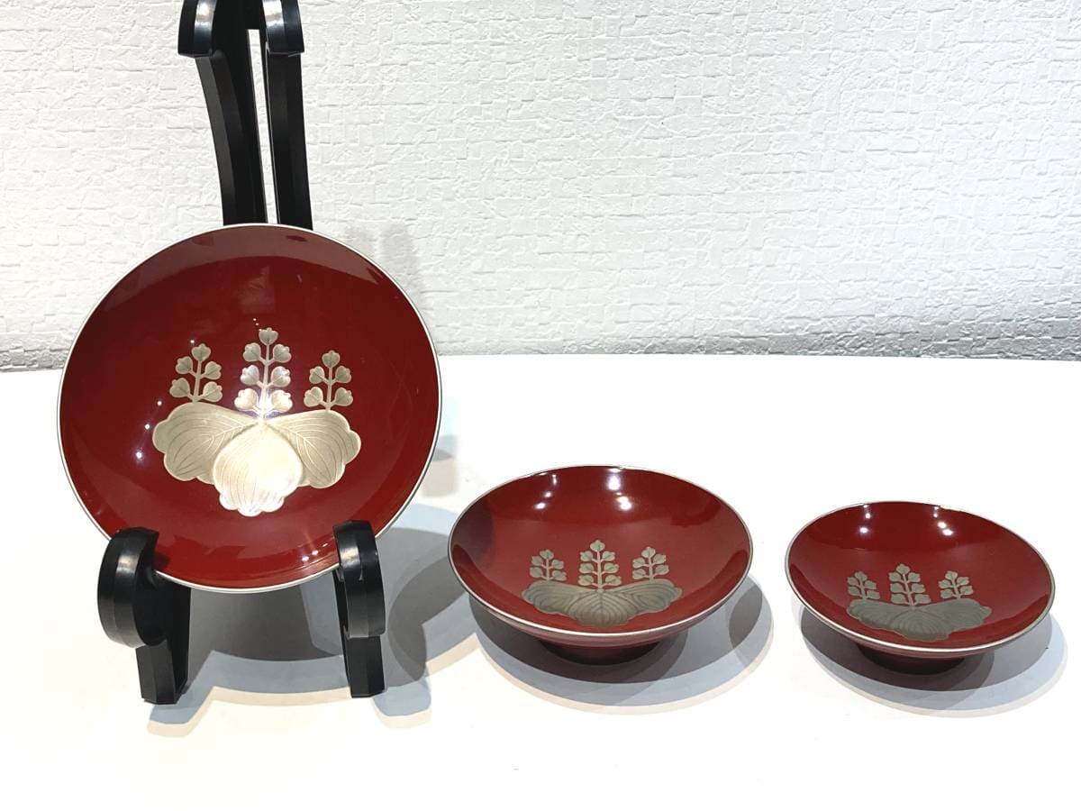 Urushi  Cups with Silver Paulownias.jpg