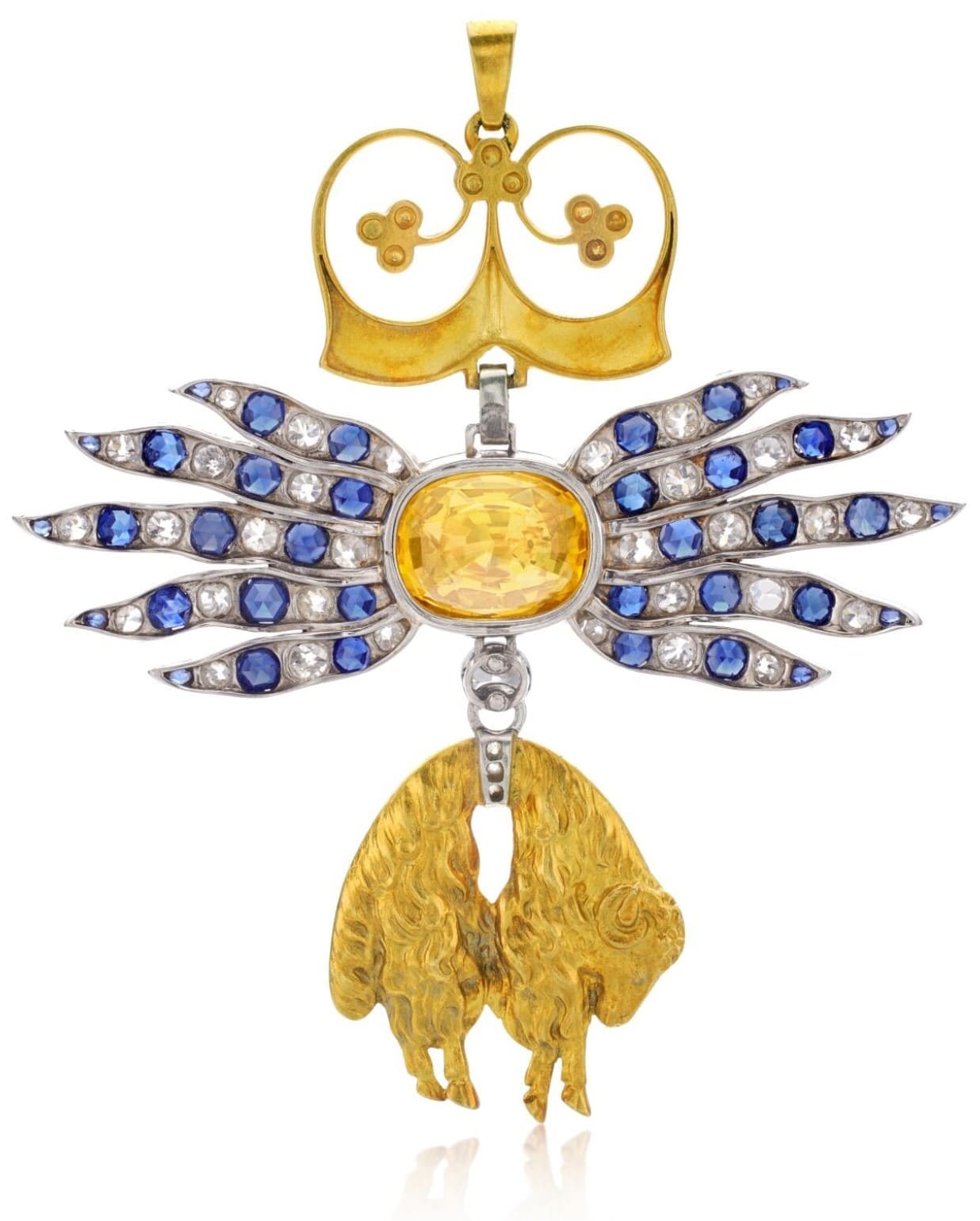 Zircon, sapphire and diamond neck badge of  the Order of the Golden Fleece.jpg