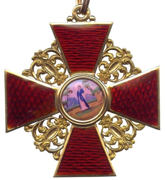 Знак Ордена  Св. Анны 1-й степени. Фирма Вильгельма Кейбеля.jpeg