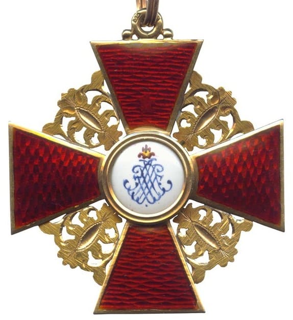 Знак Ордена  Св. Анны 1-й степени Фирма Вильгельма Кейбеля.jpeg