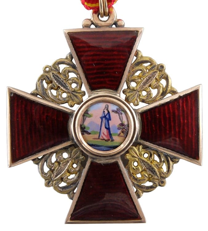 Знак Ордена Св. Анны 3-й  степени Фирма Юлиуса Кейбеля.jpg