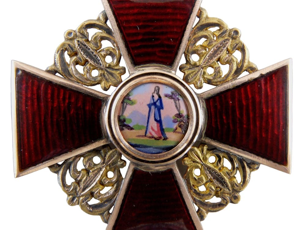 Знак Ордена  Св. Анны 3-й  степени Фирма Юлиуса Кейбеля.jpg