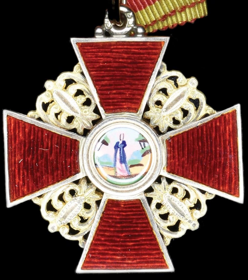 Знак Ордена Св. Анны 3-й степени  Вильгельма Кейбеля 1853 года.jpg