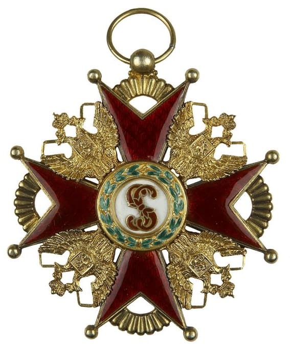 Знак ордена Св. Станислава 1-й степени  Chobillion.jpg