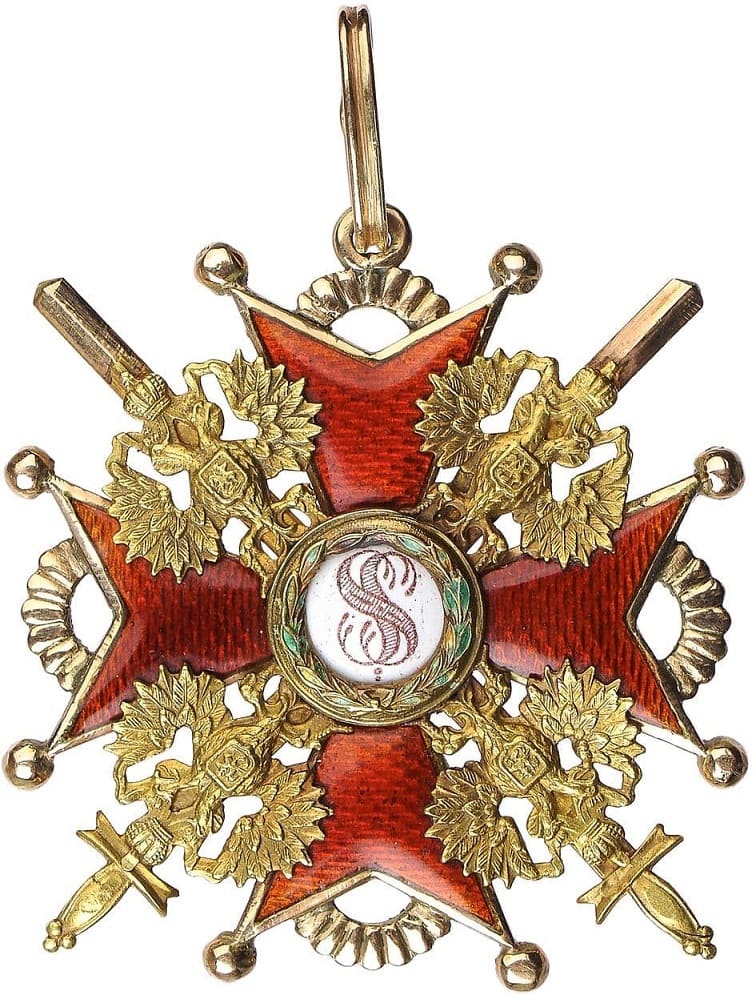 Знак Ордена Св. Станислава 2-й степени с мечами ВД.jpg