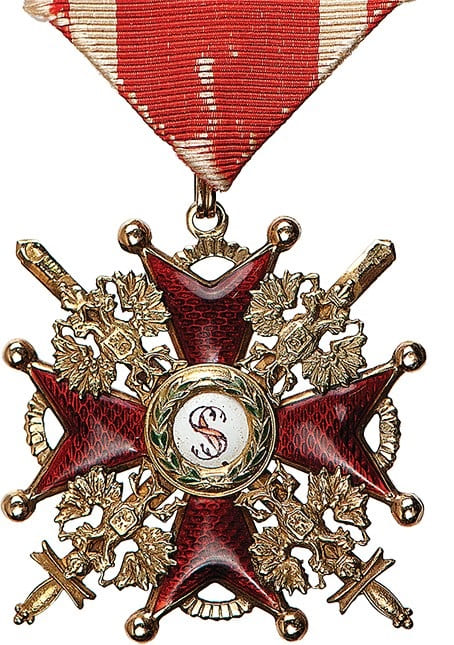 Знак Ордена Св. Станислава 3-й степени с мечами  Фирма Д. Осипова.jpg