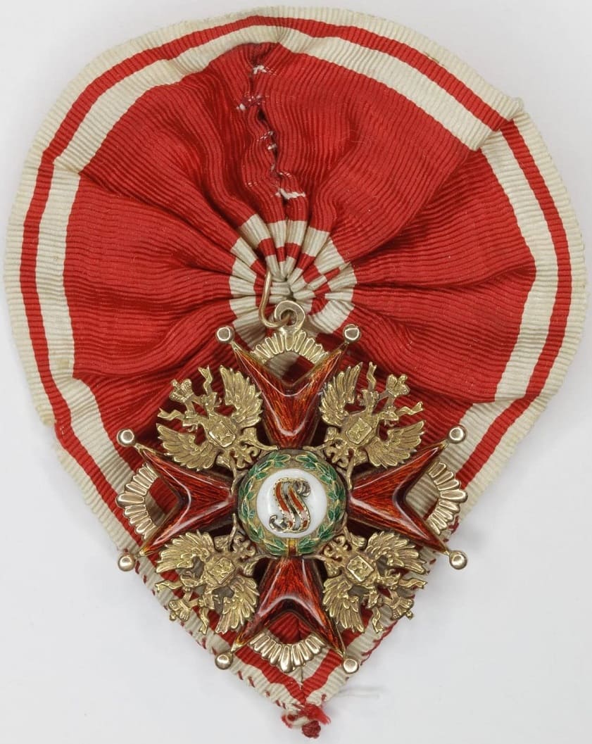 Знак ордена Св. Станислава II степени с бантом ИА.jpg