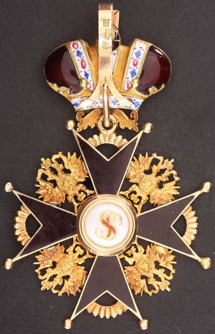 Знак ордена Св. Станислава II степени с  короной Осипов Иван Васильевич.jpg
