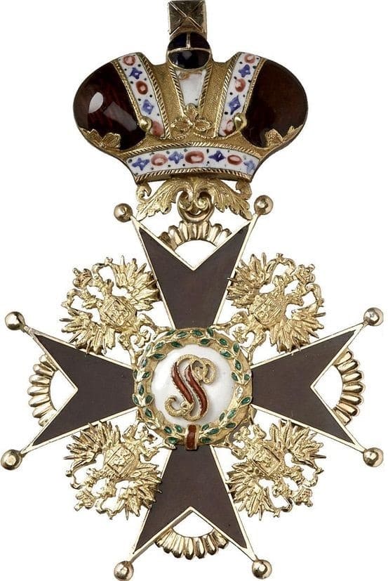 Знак ордена Св. Станислава II степени с  короной Осипов Иван Васильевич.jpg