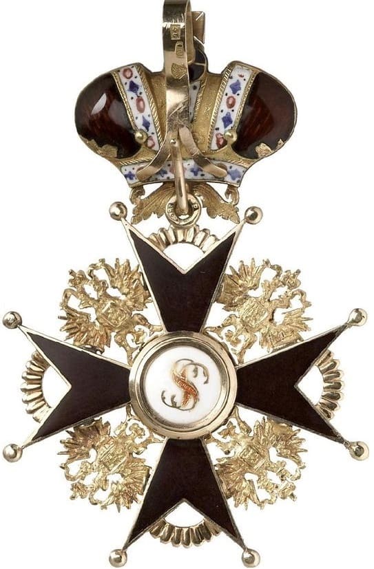 Знак  ордена Св. Станислава II степени с  короной Осипов Иван Васильевич.jpg