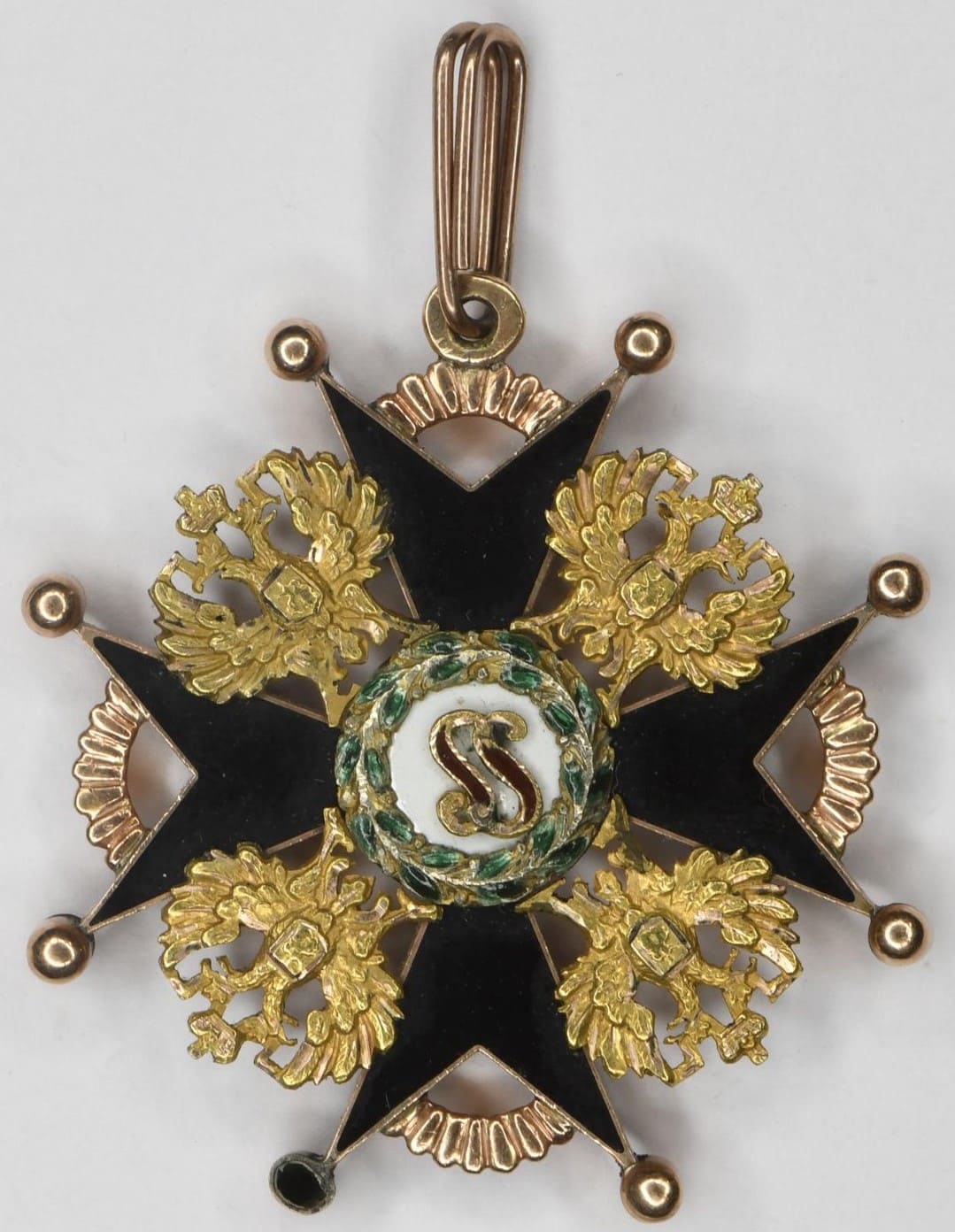 Знак ордена Св. Станислава III ст. черной эмали мастерской Августа Вендта.jpg