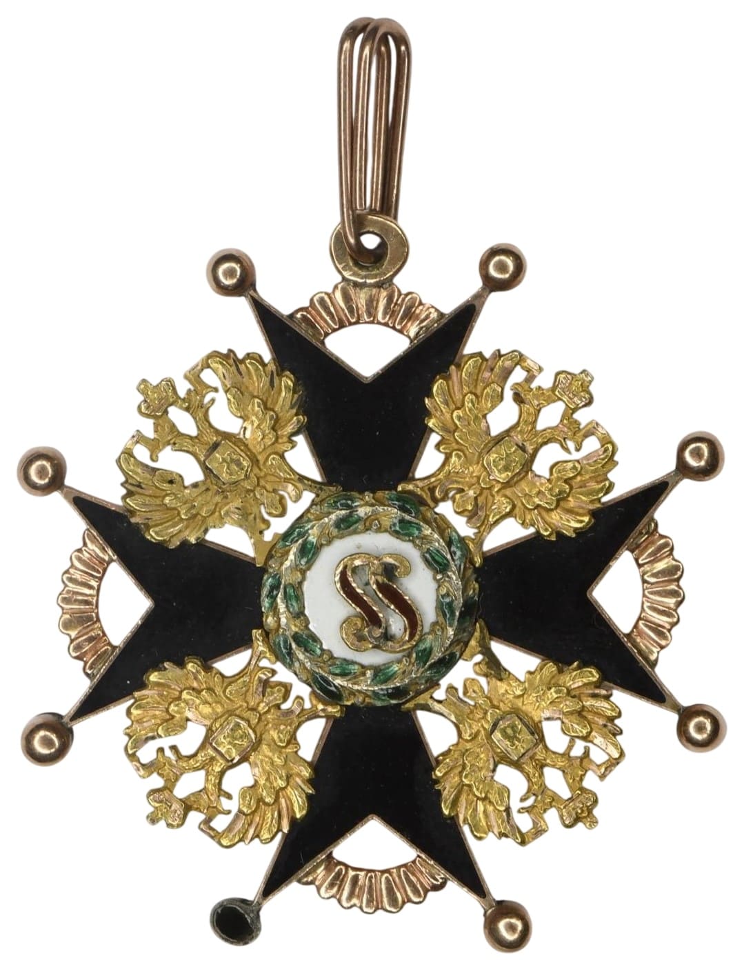 Знак ордена Св. Станислава III ст. черной эмали мастерской Августа Вендта.jpg