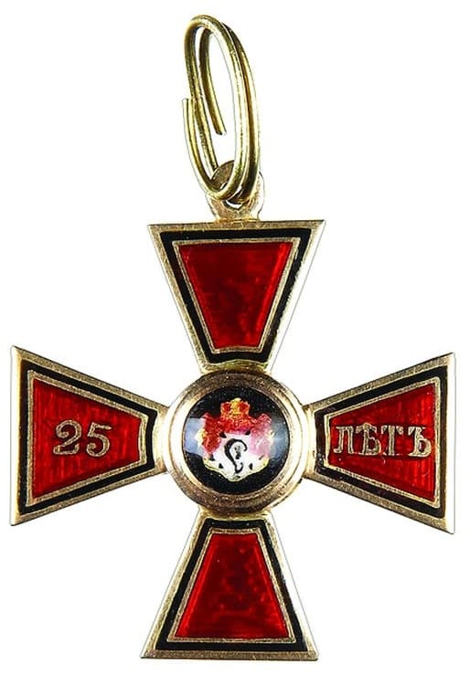 Знак Ордена Св. Владимира 4-й степени за 25 лет выслуги в офицерских чинах АК.jpg