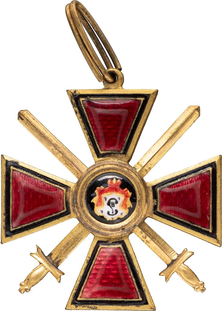 Знак ордена Святого равноапостольного князя Владимира 3-й степени с мечами.jpg