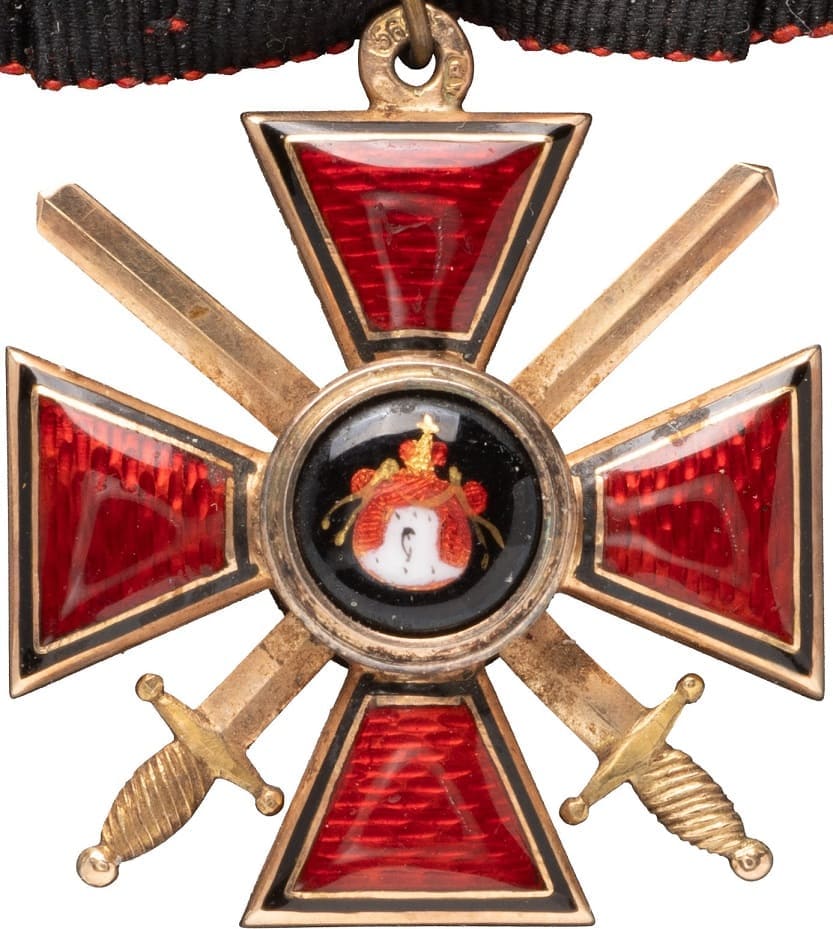 Знак ордена Святого равноапостольного князя  Владимира 4-й степени А.Р.jpg