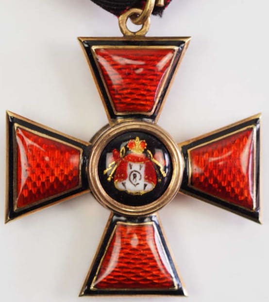 Знак  ордена Святого равноапостольного князя Владимира 4-й степени клеймо ИФ.jpg
