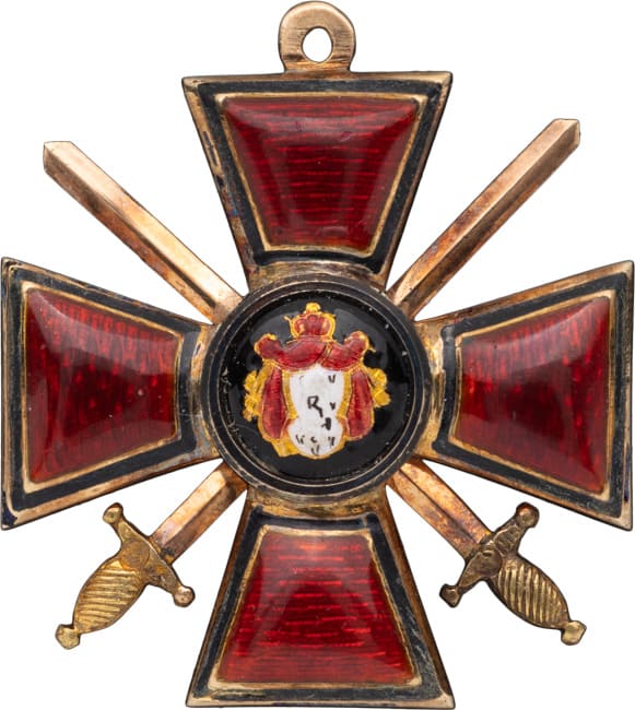 Знак ордена Святого равноапостольного князя Владимира 4-й степени с мечами ИВ.jpg