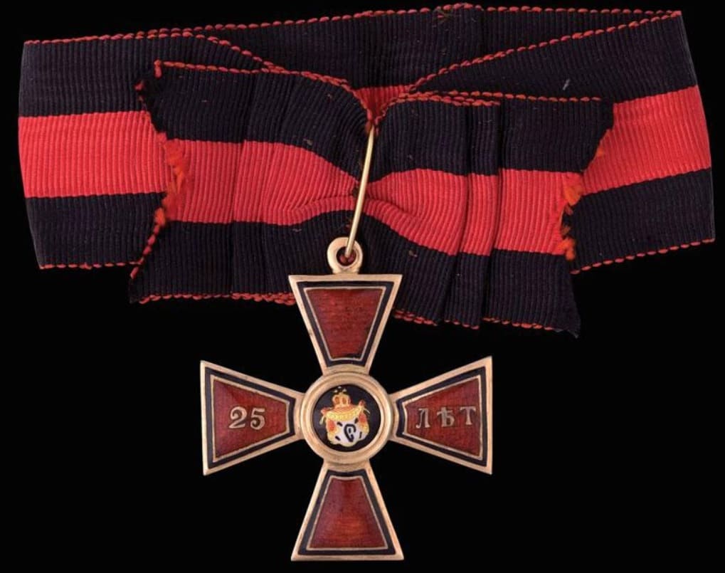 Знак ордена Святого равноапостольного князя Владимира IV степени «За 25 лет службы».jpg