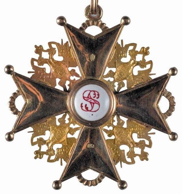Знак ордена  Святого Станислава 1-й степени Альберта Кейбеля.jpg