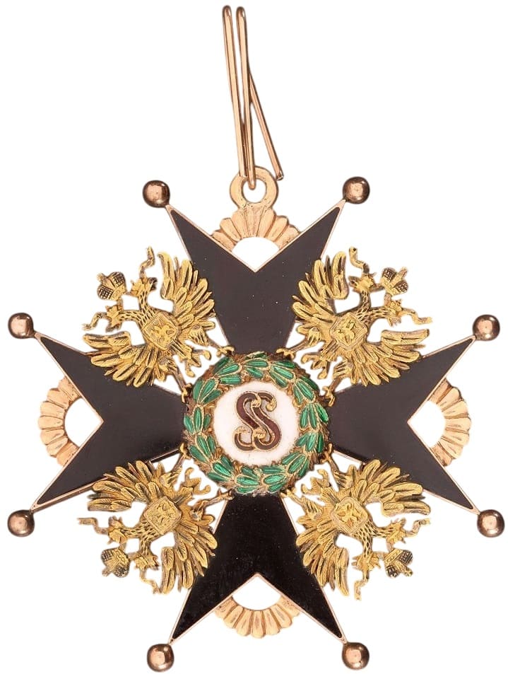 Знак ордена Святого Станислава 1864 мастерская П.А. Андреева .jpg