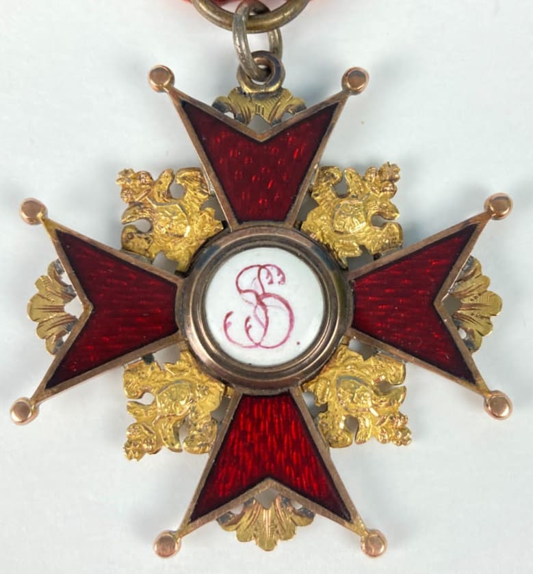 Знак ордена Святого Станислава 3-й степени французской  работы.jpg