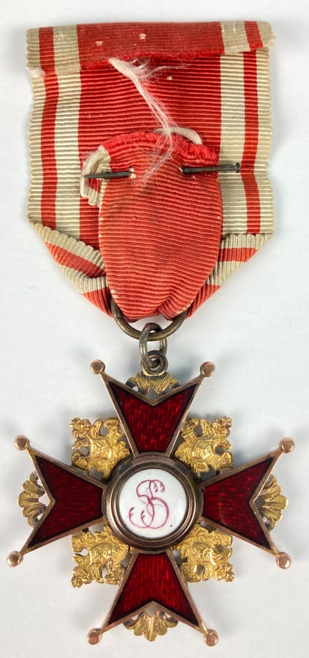 Знак ордена Святого Станислава  3-й степени французской работы.jpg