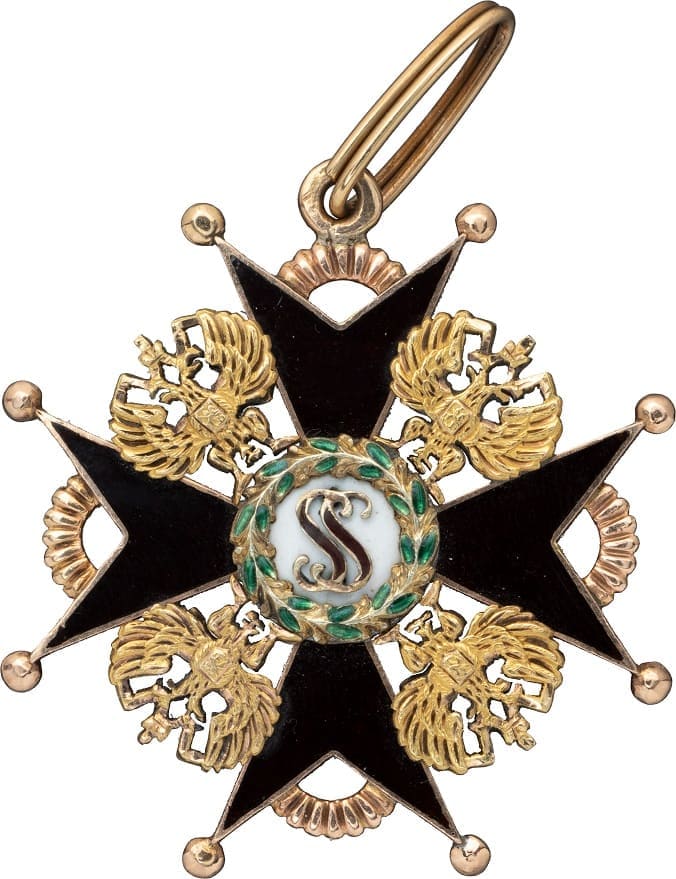 Знак ордена Святого Станислава 3-й степени  Мастерская Августа Вендта..jpg