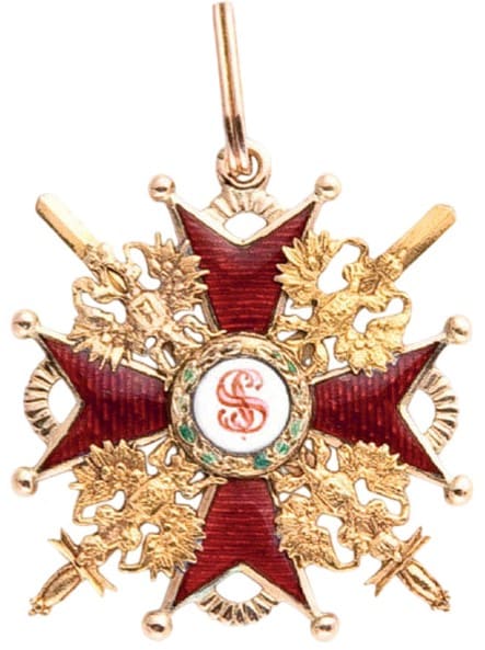 Знак ордена Святого  Станислава 3-й степени с мечами IK.jpg