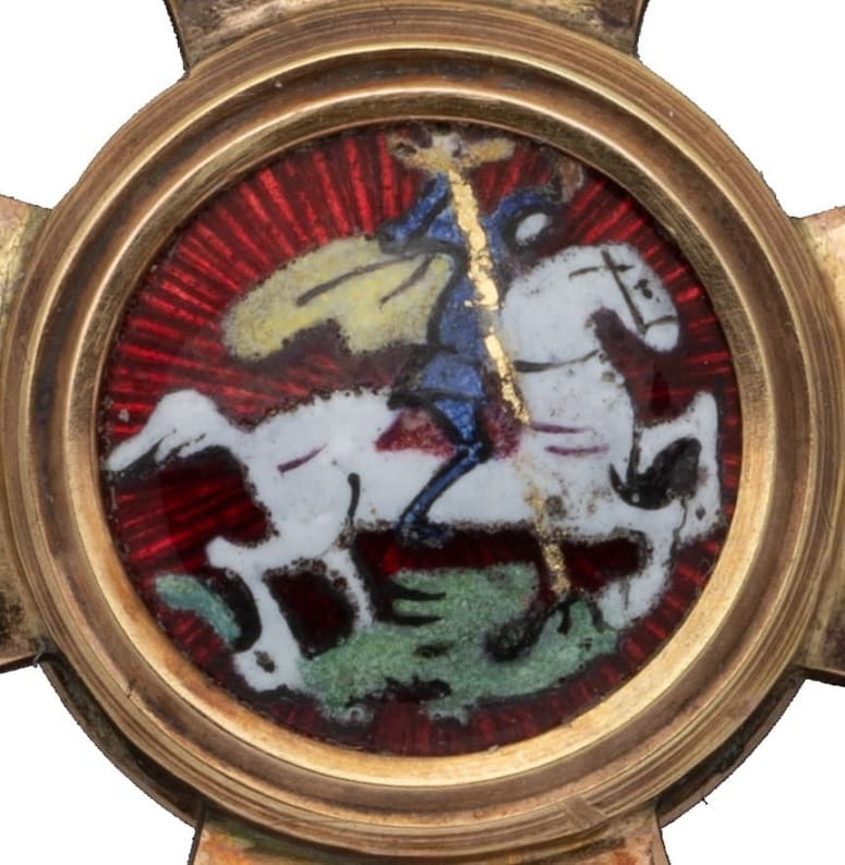 Знак ордена Святого  Великомученика и Победоносца Георгия 3-й степени Эдуард.jpg