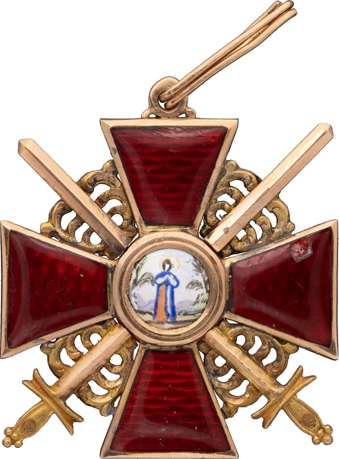 Знак ордена Святой Анны 3-й степени с мечами ИЛ.jpg