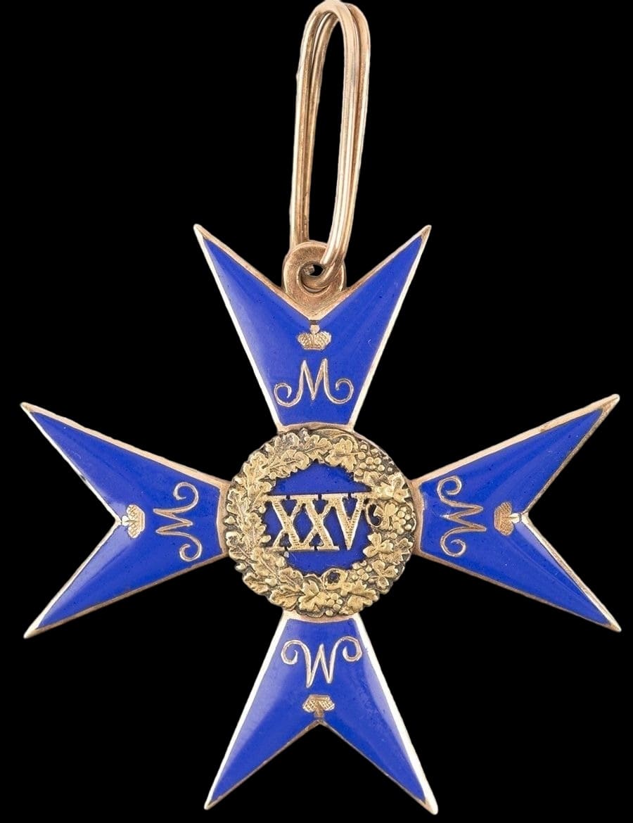 Знак отличия за XXV лет беспорочной службы в Ведомстве учреждений императрицы Марии AK.jpg Знак отличия за XXV лет беспорочной службы в Ведомстве учреждений императрицы Марии AK.jpg