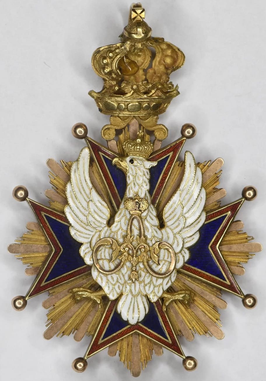 знак польской  конгрегации в форме ордена белого орла.jpg